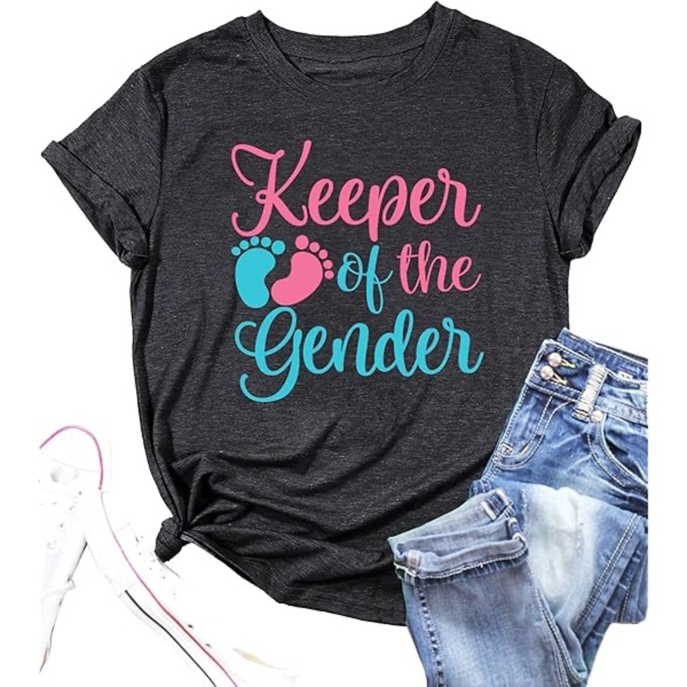 NWOT Women’s Keeper of the Gender Reveal Party T Shirt - Size: Large